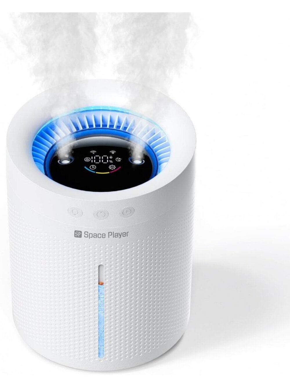 Portable Cordless Humidifier for Bedroom & Nursery, 3L Top Fill Dual Spray